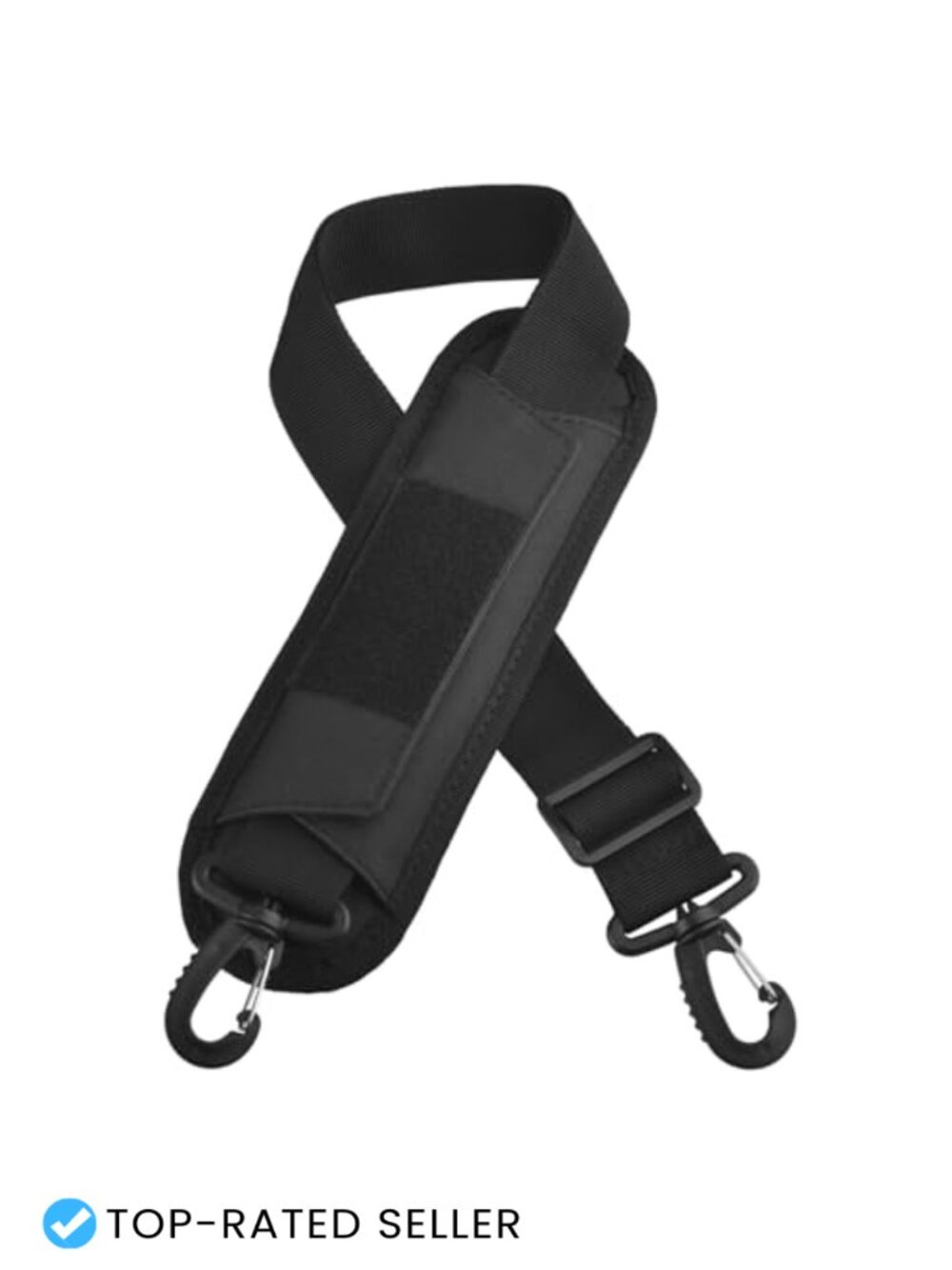 Nylon Bag Shoulder Strap Replacement Adjustable Padded Metal Hooks Crossbody